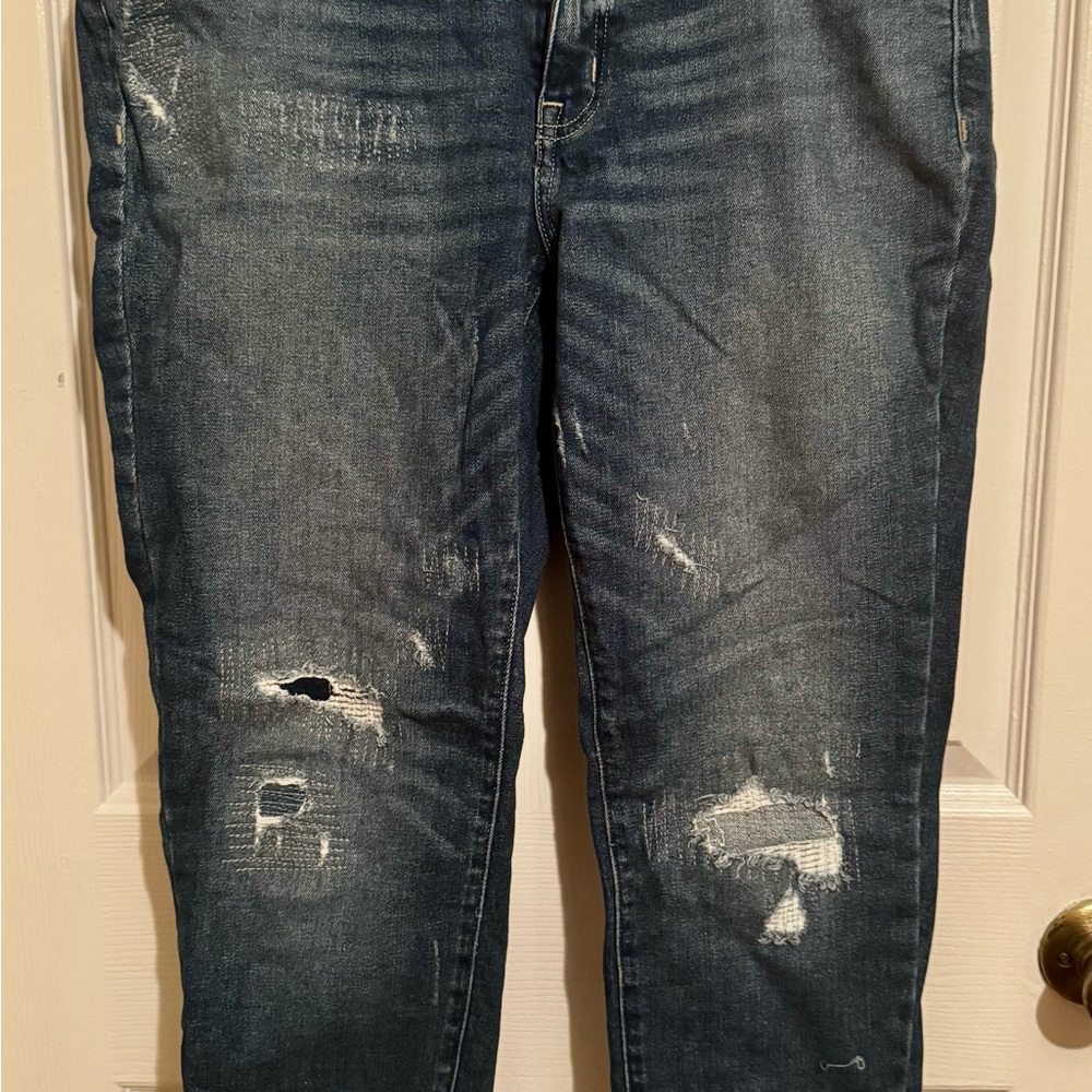 Lane Bryant Distressed Blue Skinny Jeans